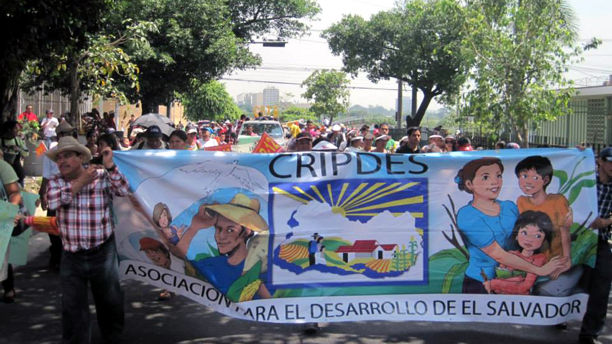 Demonstration für die nachhaltige Entwicklung in El Salvador