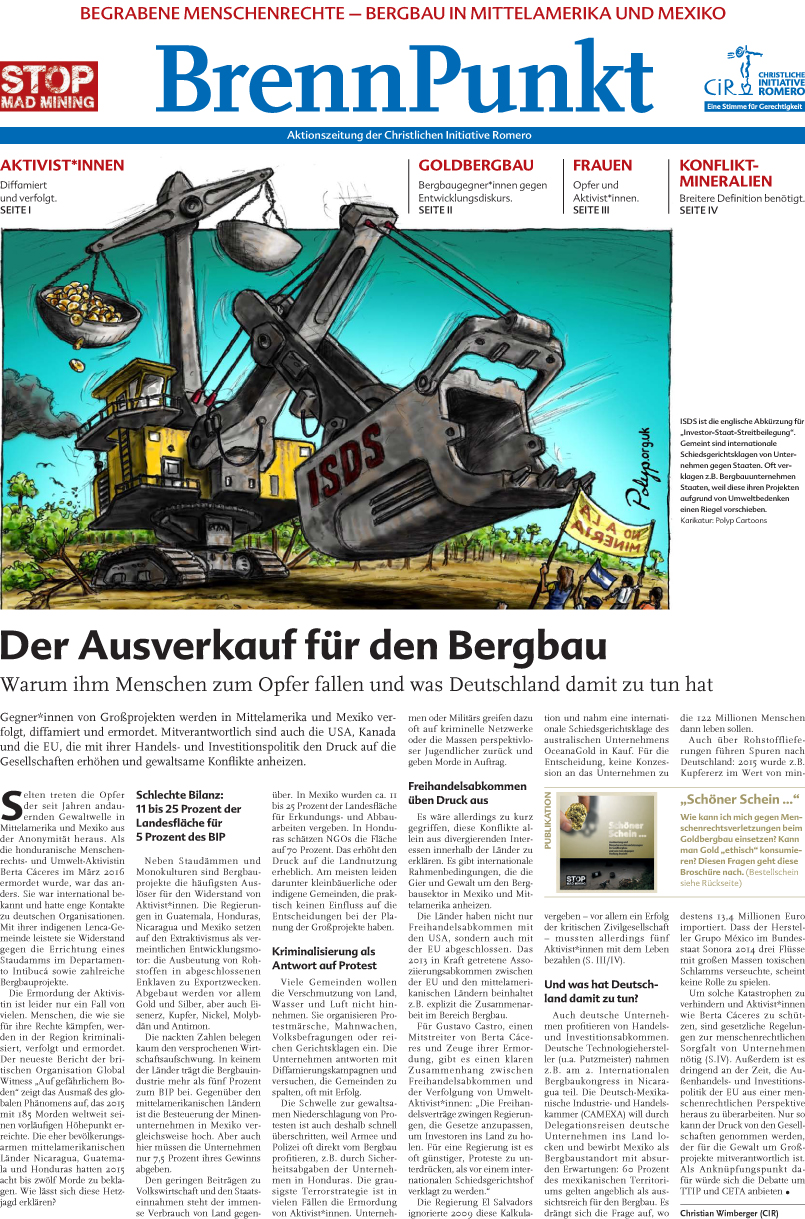 CIR-Cover-Aktionszeitung-Brennpunkt-Rohstoffe_Mittelamerika-2016