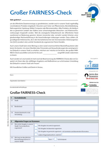 Fragebogen: Großer FAIRNESS-Check
