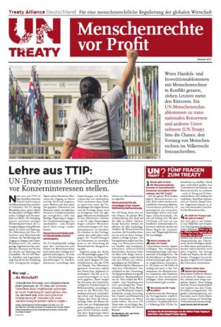 Cover der UN Treaty Bündniszeitung