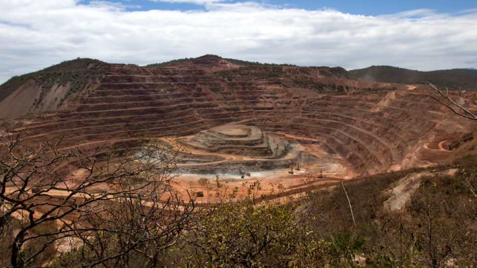 Goldcorp's Los Filos open pit gold mine. Carrizalillo, Guerrero, Mexico. March 18, 2014.