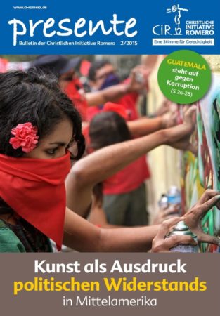 cover der Presente Nr. 2 aus 2015 zum Thema Kunst als Ausdruck politischen Widerstands