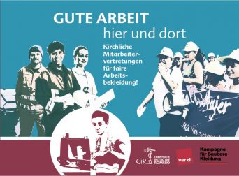 Aktionspostkarte: Gute Arbeit hier und dort - Kirchliche Mitarbeitervertretungen