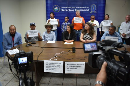 Im Juni 2015 erließ die salvadorianische Menschenrechtsombudsstelle besondere Schutzmaßnahmen für die verfolgten Gemeindemitglieder in Tacuba. Foto: Alfredo Carías