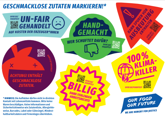 Sticker-Postkarte: Geschmacklose Zutaten markieren - Christliche