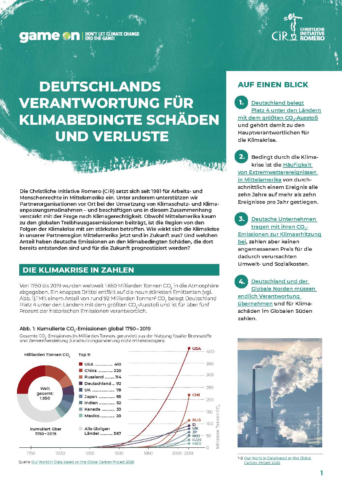 Factsheet: Deutschlands Verantwortung für klimabedingte Schäden und Verluste - Download