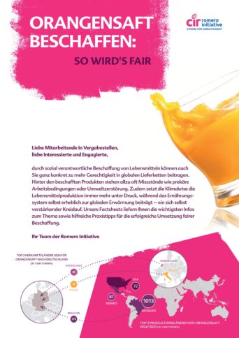 Factsheet: Orangensaft beschaffen: So wird’s fair