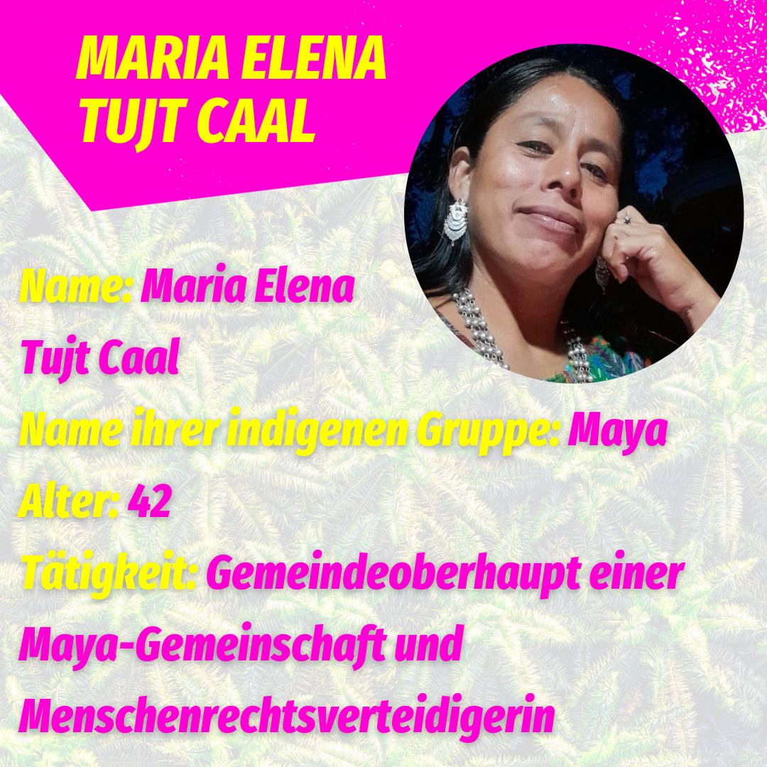 Maria Elena Tujt Caal aus Guatemala. Quelle: CIR