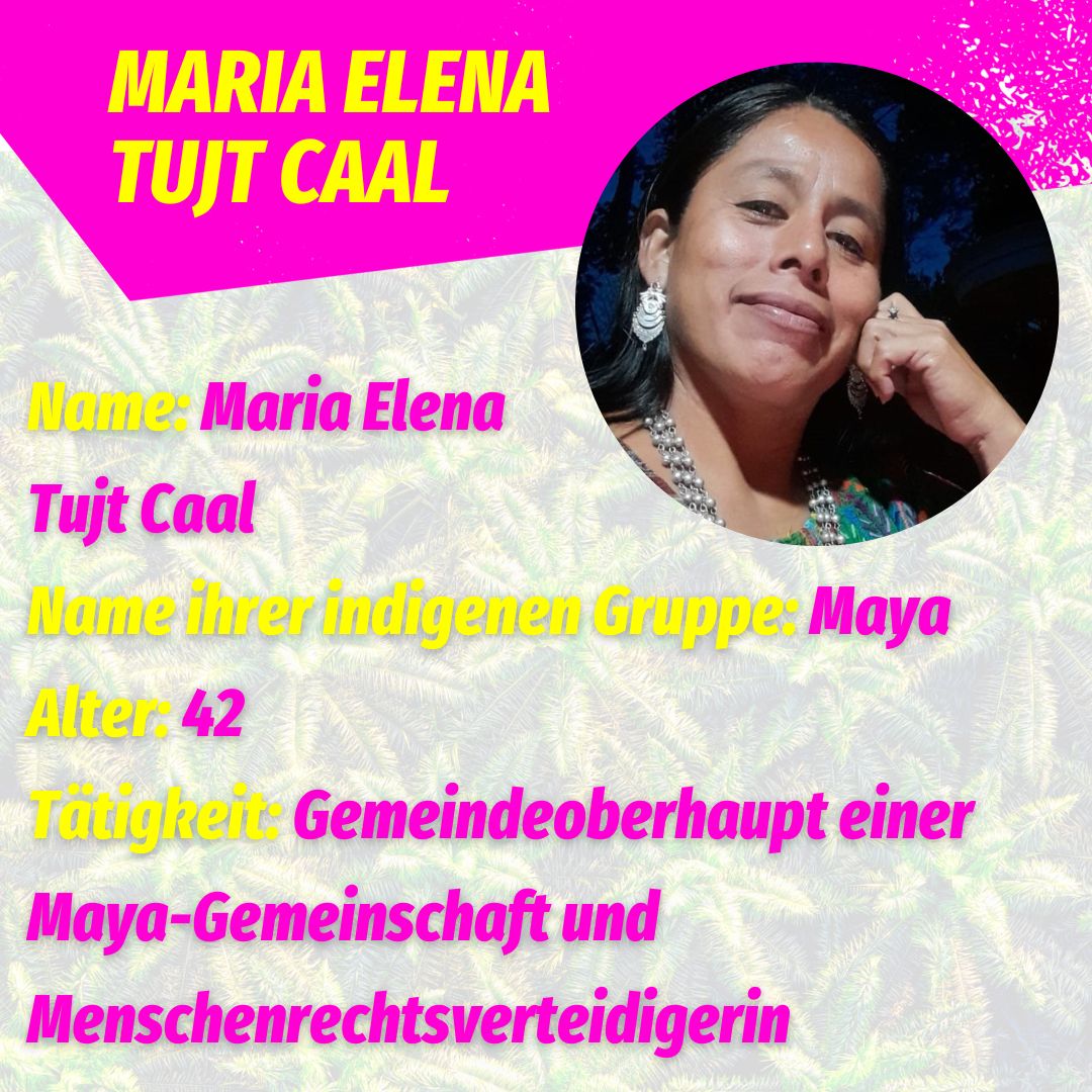 Maria Elena Tujt Caal aus Guatemala. Quelle: CIR