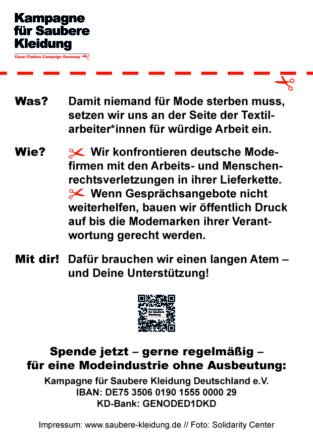Postkarte: Kampagne für Saubere Kleidung – Bild 2