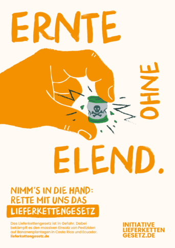Poster: Rettet das Lieferkettengesetz - Motiv "Ernte"
