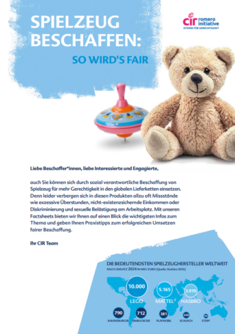 Factsheet: Spielzeug beschaffen - So wird's fair!