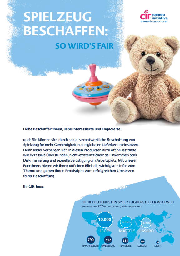Factsheet: Spielzeug beschaffen - So wird's fair!