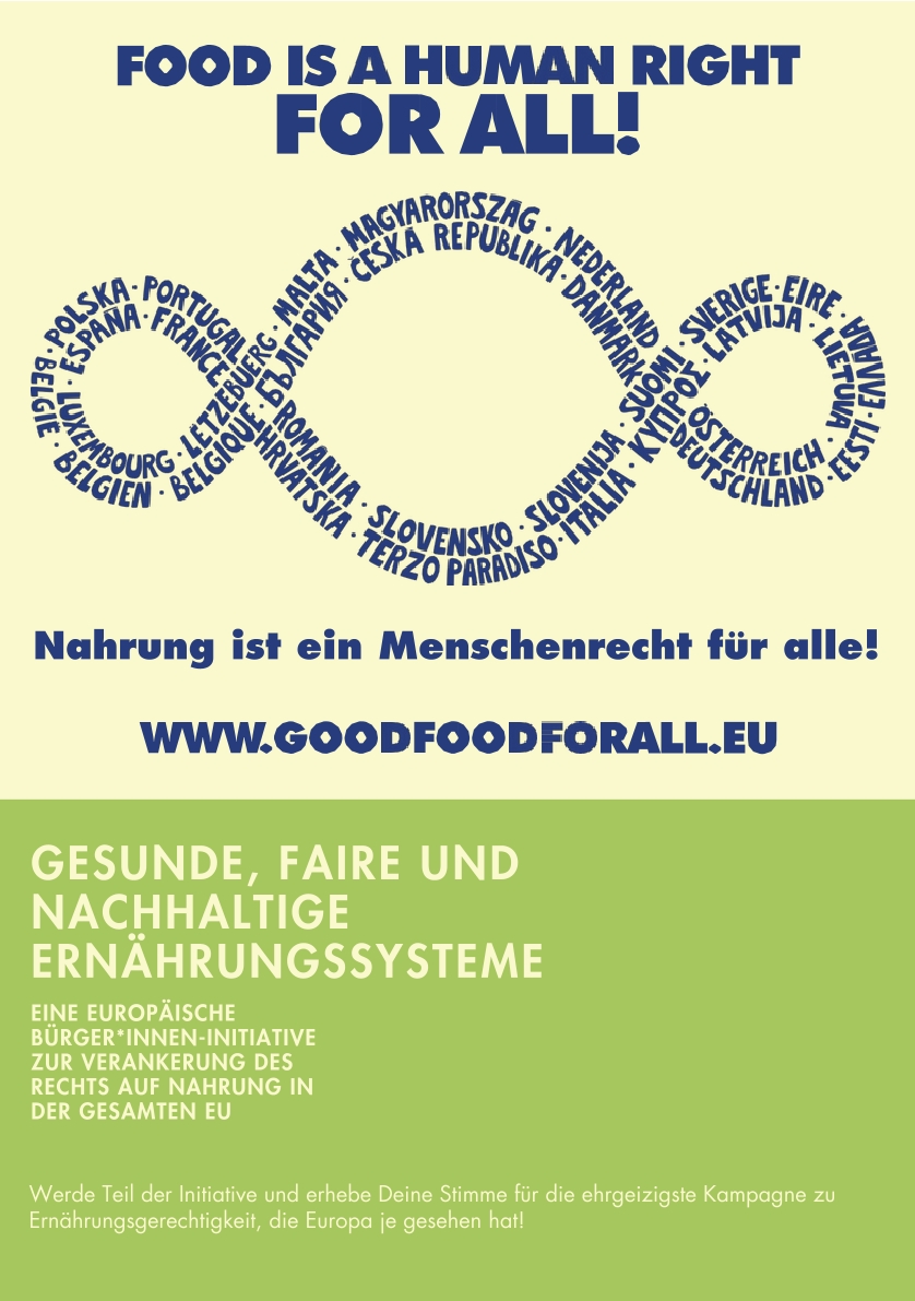 Broschüre: Nahrung ist ein Menschenrecht für alle! Europäische Bürgerinitiative