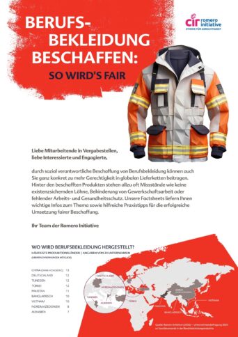 Factsheet: Berufsbekleidung beschaffen - So wird's fair!