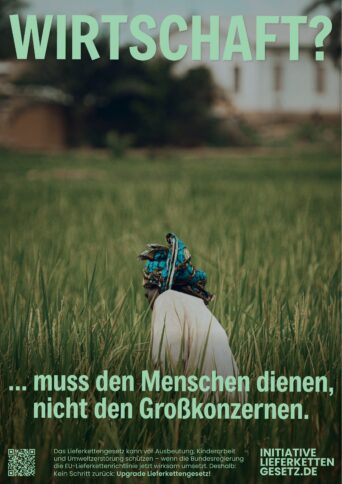 Poster: Upgrade Lieferkettengesetz - Motiv "Menschenrechte"