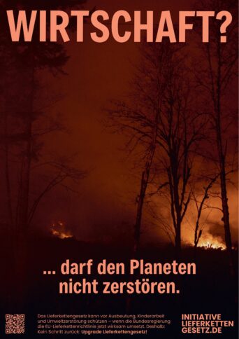 Poster: Upgrade Lieferkettengesetz - Motiv "Umweltschutz"