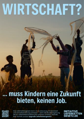 Poster: Upgrade Lieferkettengesetz - Motiv "Kinderarbeit"