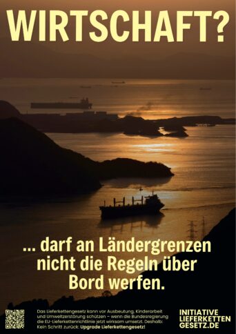 Poster: Upgrade Lieferkettengesetz - Motiv "Globale Wirtschaft"