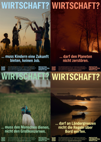 Poster-Set: Upgrade Lieferkettengesetz - alle 4 Poster
